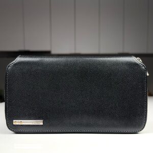 Cartier Santos Caviar Skin Zip Around Wallet